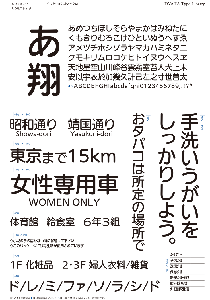 イワタ イワタ書体ライブラリーOpenType(Pro版) イワタUDゴシックR 表示用/本文用 602P｜データ、素材集ソフト（コード販売） 