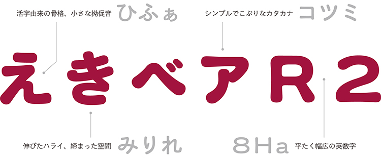 イワタ福まるごファミリー新書体4 見本